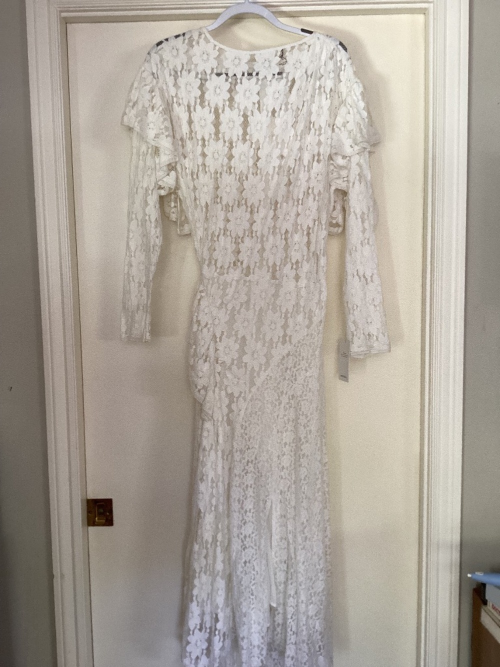 ISABEL MARANT ETOILE WHITE COTTON lace MAXI DRESS SIZE FR 38 / US 6 NWTS!